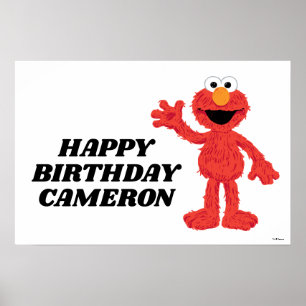 Eenvoudige Elmo 1e Verjaardag Poster