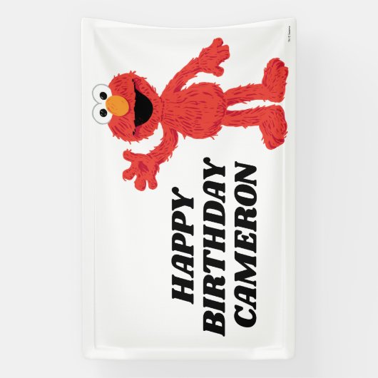 Eenvoudige Elmo 1e Verjaardag Spandoek (Verticaal)