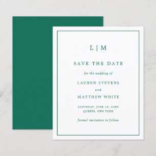 Eenvoudige Emerald Green Budget Wedding Save the D