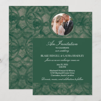 Eenvoudige Emerald Lake Herfst Batik Aangepaste Fo Kaart