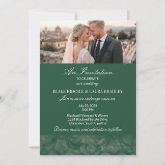 Eenvoudige Emerald Lake Herfst Batik Aangepaste Fo Kaart