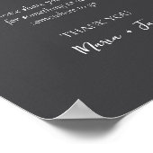 Eenvoudige Emmer Lijst Trouw Bruidsfeest Teken Poster (Hoek)