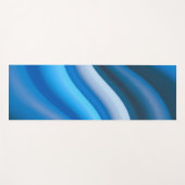 Eenvoudige en elegante blauwe Abstracte golven str Yogamat (Voorkant (horizontaal))