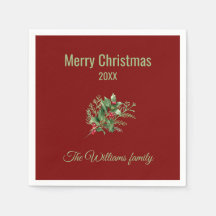 Eenvoudige en elegante botanische kerst