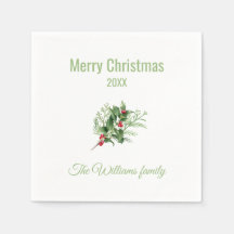 Eenvoudige en elegante botanische kerst