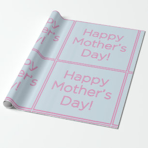 Eenvoudige en Elegante Happy Moederdag in a Box Cadeaupapier