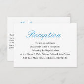 Eenvoudige en elegante ontvangstkaart informatiekaartje (Voorkant / Achterkant)