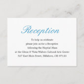 Eenvoudige en elegante ontvangstkaart informatiekaartje (Voorkant)