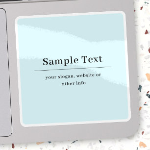 Eenvoudige en elegante tekst Sjabloon Licht blau Sticker