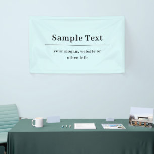 Eenvoudige en Elegante Tekst Sjabloon Lichtblauw Spandoek