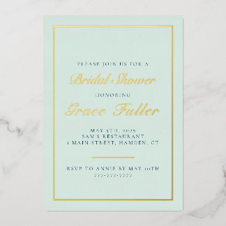 Eenvoudige en Elegante Typografie Folie Uitnodigin Folie Uitnodiging