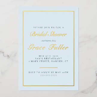 Eenvoudige en Elegante Typografie Folie Uitnodigin Uitnodiging