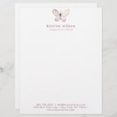 Eenvoudige en elegante vlinder custom briefhoofd (Voorkant / Achterkant)