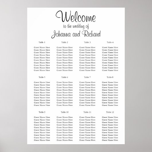 Eenvoudige en essentiële, witte zitplaatsen poster (Voorkant)