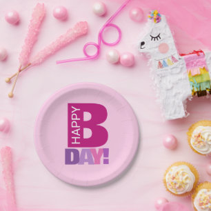 Eenvoudige en fijne, roze Borden voor dagpapier Papieren Bordje