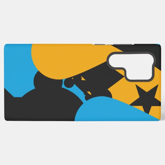 Eenvoudige en gedurfde tranen samsung galaxy hoesje (Achterkant horizontaal)