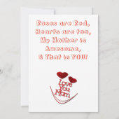 Eenvoudige en goede moederdag kaart (Achterkant)