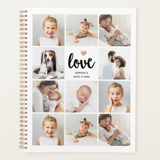 Eenvoudige en grafische fotocollage | Liefde met h Planner (Voorkant)