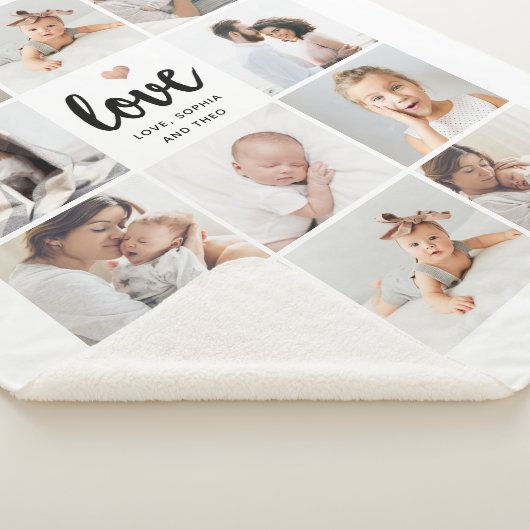 Eenvoudige en grafische fotocollage | Liefde met h Sherpa Deken (3/4)