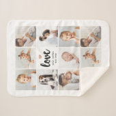 Eenvoudige en grafische fotocollage | Liefde met h Sherpa Deken (Voorkant (horizontaal))