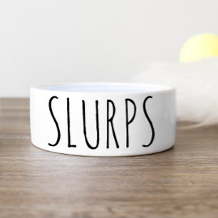 Eenvoudige en grappige slurps-gepersonaliseerde Do Voerbakje