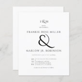 Eenvoudige en lastige uitnodiging voor weddenschap (Voorkant / Achterkant)