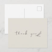 Eenvoudige en minimale bedankt-kaart briefkaart (Voorkant / Achterkant)