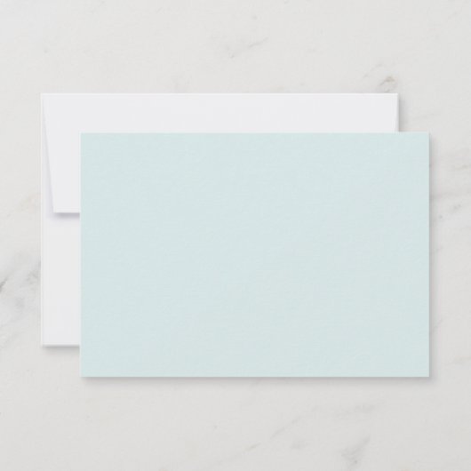 Eenvoudige en minimale Blue Wedding RSVP-respons RSVP Kaartje (Achterkant)