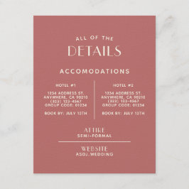 Eenvoudige en minimale huwelijkssluiting informatiekaartje