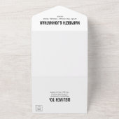 Eenvoudige en minimale Typografie-fotobruiloft All In One Uitnodiging (Buitenkant)