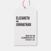 Eenvoudige en minimale Typografie Weddenschap Hart Cadeaulabel (Voorkant)