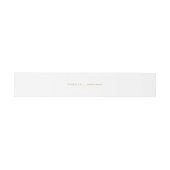 Eenvoudige en minimale witte en gouden kleur bruil uitnodigingen wikkel (Vlak)