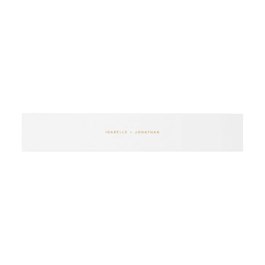 Eenvoudige en minimale witte en gouden kleur bruil uitnodigingen wikkel (Vlak)
