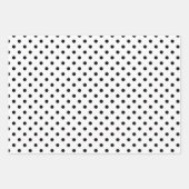 eenvoudige en minimale zwarte en witte haarpunten inpakpapier vel (Voorkant 2)