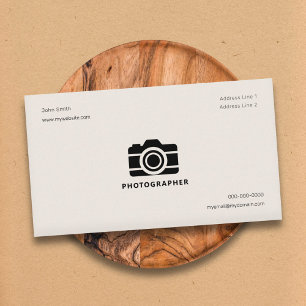 Eenvoudige en minimalistische fotograaf visitekaartje