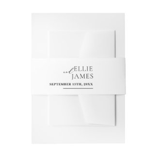 Eenvoudige en moderne bruiloft uitnodigingen wikkel