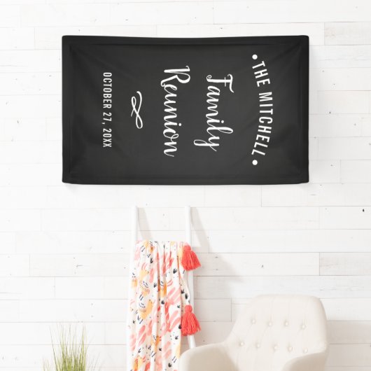 Eenvoudige en moderne gezinshereniging | Chalkboar Spandoek (Insitu)