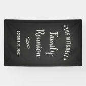 Eenvoudige en moderne gezinshereniging | Chalkboar Spandoek (Horizontaal)