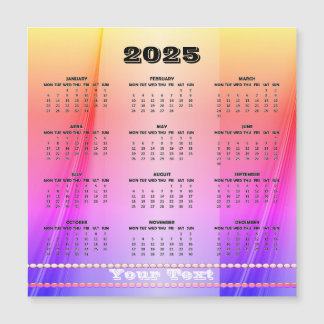 Eenvoudige en Schattigee Kalender 2025 Magnetische