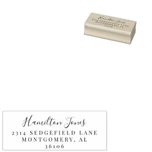Eenvoudige en slimme retouradresstempel 	rubberstempel