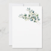 Eenvoudige eucalyptus blanco bruiloft kaart (Voorkant)