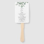 Eenvoudige Eucalyptus Greenery bruiloft Handwaaier (Voorkant)