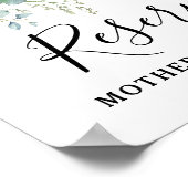 Eenvoudige Eucalyptus Greenery bruiloft Poster (Hoek)