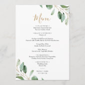 Eenvoudige Eucalyptus Greenery Elegant Wedding Menu (Voorkant)