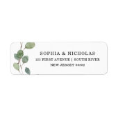 Eenvoudige Eucalyptus Greenery | Weddenschap Etiket (Voorkant)