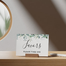 Eenvoudige Eucalyptus Greenery Wedding Party Favor Poster