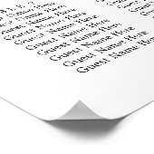 Eenvoudige Eucalyptus Greenery Wedding Seding Char Poster (Hoek)