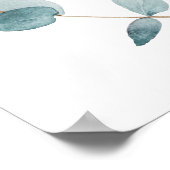 Eenvoudige Eucalyptus Takken Aangepaste Tekst 20x2 Poster (Hoek)