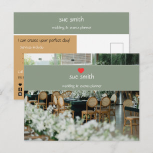 Eenvoudige Event Planner Marketing Postcard Briefkaart