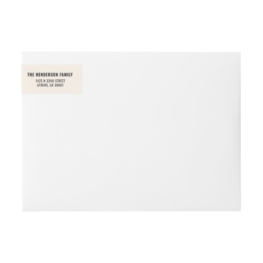 Eenvoudige Evergreen Skinny Return-adreslabels (Voorkant)